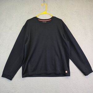 Old Navy Thermal Shirt Mens L‎ Black Crew Neck Athleisure Grunge 90s Retro READ